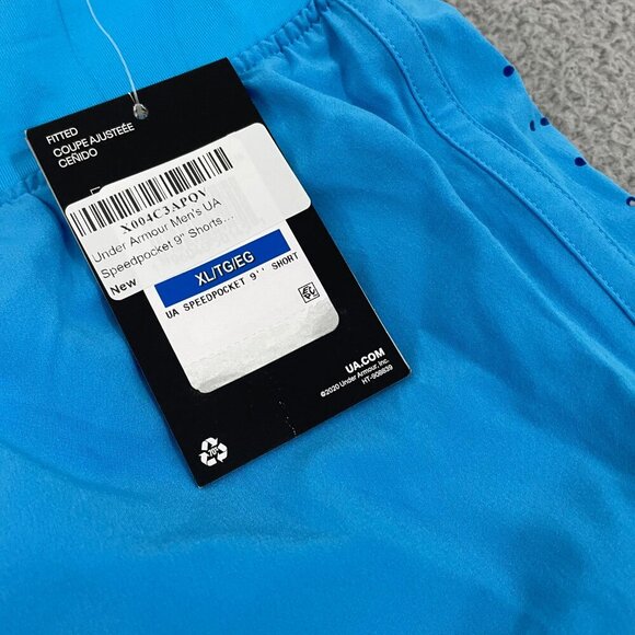 NWT Under Armour Speedpocket Shorts Men XL Blue Lined 9" Athletic Running - Picture 4 of 13